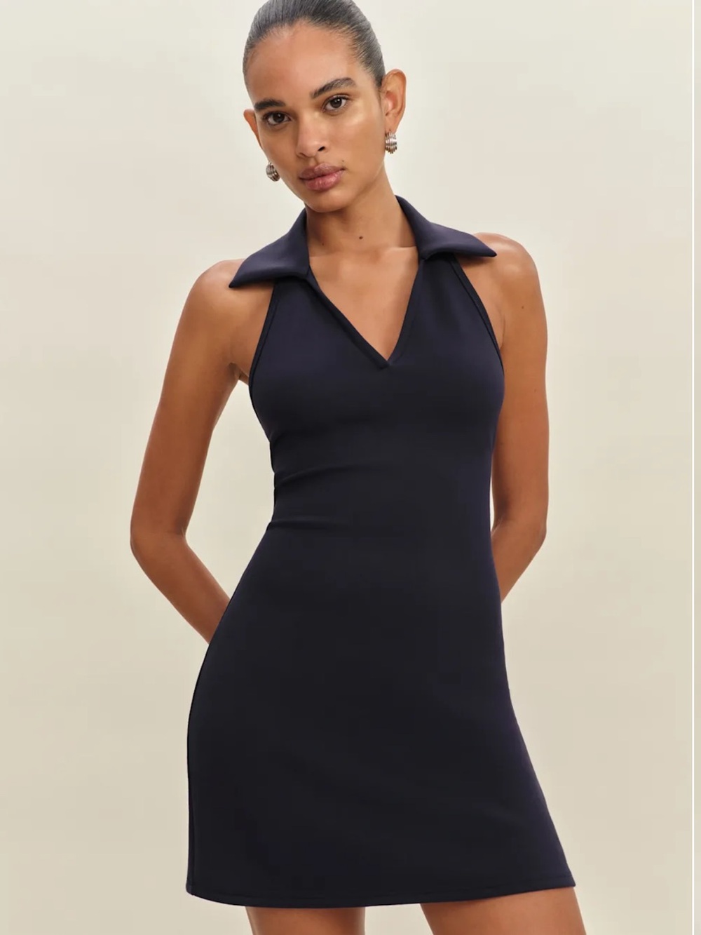 Reformation Austin Knit Dress - Navy